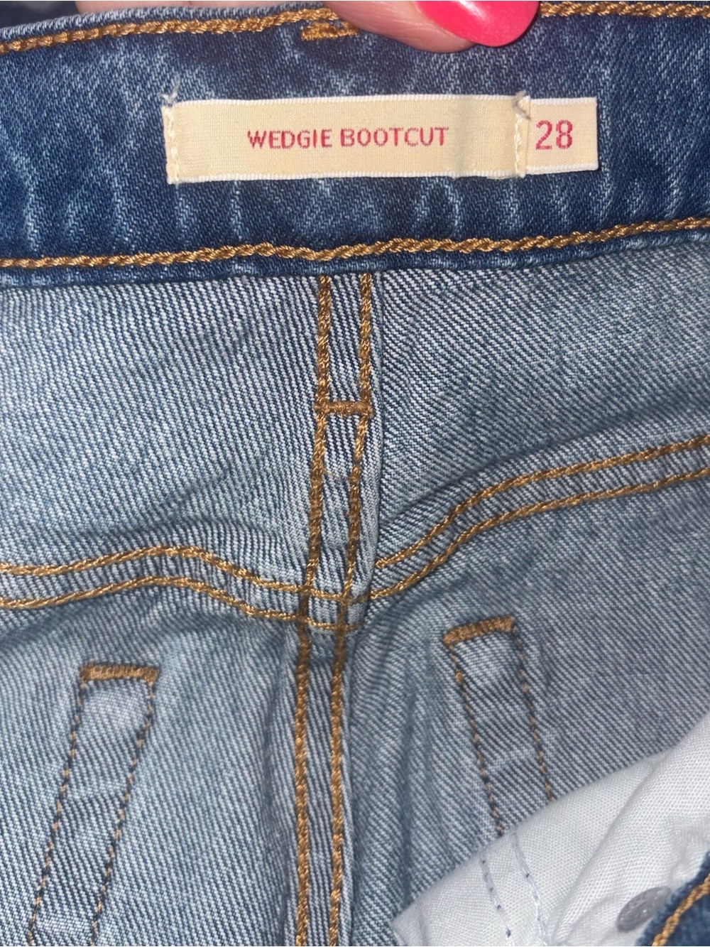 Levi’s Premium Wedgie Bootcut Jeans 28 High Rise Medium Wash 30 Inseam - Picture 5 of 9